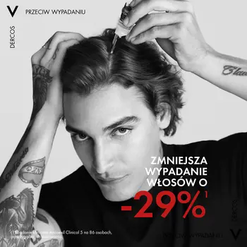 Vichy Dercos Aminexil Clinical 5, kuracja przeciw wypadaniu włosów dla mężczyzn, 6 ml, 21 ampułek