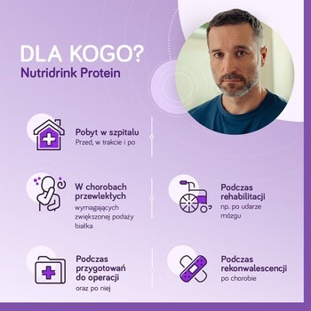 Zestaw 2x Nutridrink Protein, płyn o smaku waniliowym, 4 x 125 ml