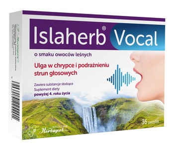 Islaherb Vocal, pastylki do ssania, 36 szt.