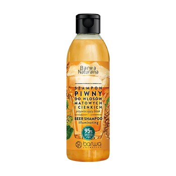 Barwa Naturalna, Szampon Piwny do włosów matowych i cienkich przywracający blask, 300 ml