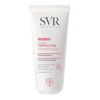 SVR Topialyse, odżywczy krem do pielęgnacji skóry wrażliwej i suchej, 200 ml