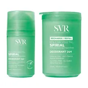 Zestaw SVR Spirial Vegetal, dezodorant, roll-on, 24 h, 50 ml + wkład uzupełniający, 50 ml