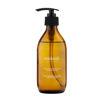 Mokosh, nawilżający żel do mycia ciała, drzewo sandałowe z bursztynem, 300 ml