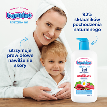 Bambino Rodzina, żel pod prysznic o zapachu rabarbaru, 1000 ml