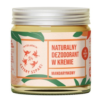 Mydlarnia 4 Szpaki, delikatny dezodorant w kremie, mandarynkowy, 60 ml