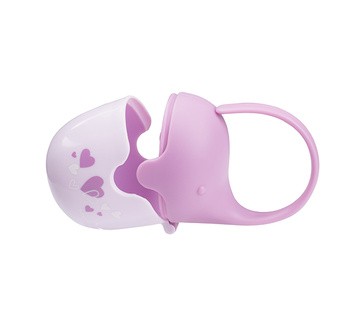 BabyOno, pojemnik na smoczek Słonik, kolor różowy, 1 szt.