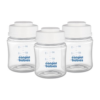 Canpol babies, zestaw butelek do przechowywania pokarmu, 120 ml x 3 szt.
