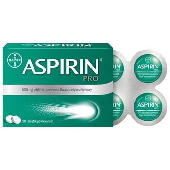 Aspirin Pro, 500 mg, tabletki powlekane, 20 szt.