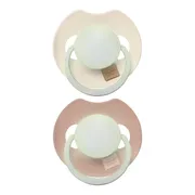 Canpol Lovi Prime, Smoczek silikonowy dynamiczny, Ivory Glow/Blush Glow, 18m+, 2 szt.