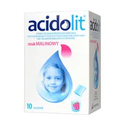 Acidolit, proszek, smak malinowy, 4,4 g, 10 saszetek