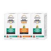 Zestaw Produkty Bonifraterskie Balsam Jerozolimski dla dzieci, syrop, 200 ml x 2 szt. + Balsam Jerozolimski Forte, płyn, 200 ml