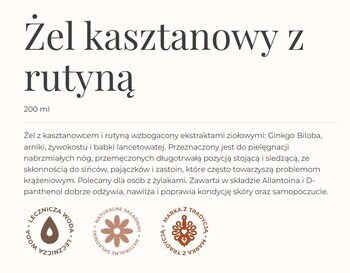 Gorvita, żel kasztanowy z rutyną na przemęczone i obolałe nogi, 200 ml