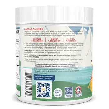 Nordic Omega-3 Gummies, 82 mg Tangerine Treats, żelki, 120 szt.