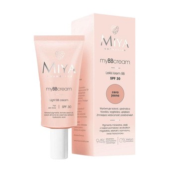 Miya Cosmetics myBBcream, lekki krem BB SPF 30, cera jasna, 40 ml