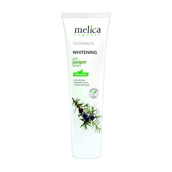 Melica Organic, pasta do zębów wybielająca z ekstraktem z jałowca, 100 ml