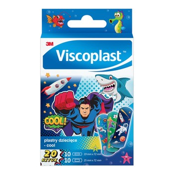 Viscoplast, Cool, dekorowane plastry dla dzieci, 20 szt.