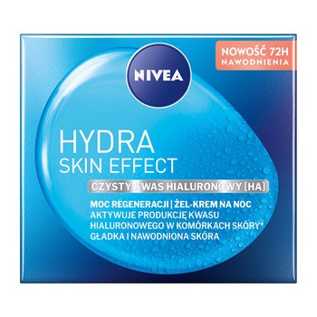 Nivea Hydra Skin Effect, moc nawodnienia, żel na noc 50ml