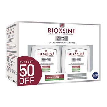 Bioxsine DermaGen, szampon do włosów tłustych, przeciw wypadaniu, dwupak 2 x 300 ml