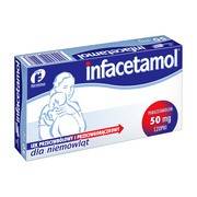 Infacetamol, 50 mg, czopki dla niemowląt, 10 szt.