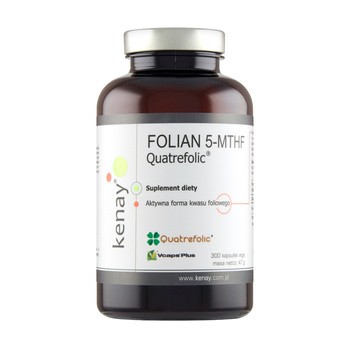 KENAY Folian 5-MTHF Quatrefolic, kapsułki, 300 szt.