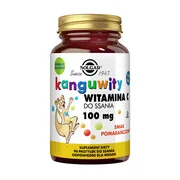 Solgar Kanguwity Witamina C, 100 mg, pastylki do ssania, smak pomarańczowy, 90 szt.