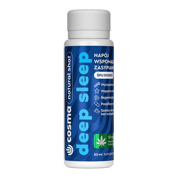 Cosma Cannabis Deep Sleep, płyn, smak herbata cytrynowa, 80 ml, 1 szt.