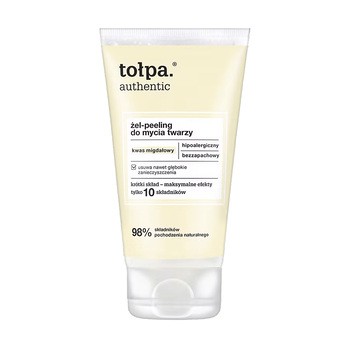 Tołpa Authentic, żel-peeling, do mycia twarzy z kw. migdałowym, 150 ml