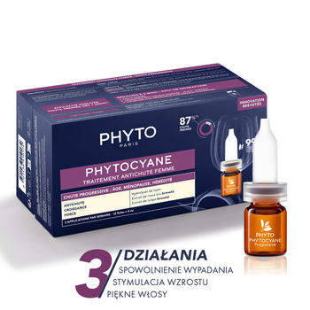 Phytocyane, kuracja przeciw wypadaniu włosów dla kobiet, 5 ml, 12 ampułek