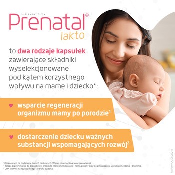 Prenatal Lakto, kapsułki miękkie + kapsułki twarde, 30 szt. + 30. szt.