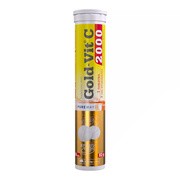 Olimp Labs Gold-Vit C 2000, tabletki musujące, smak pomarańczowy, 20 szt.