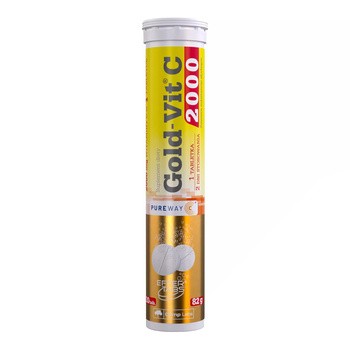 Olimp Labs Gold-Vit C 2000, tabletki musujące, smak pomarańczowy, 20 szt.