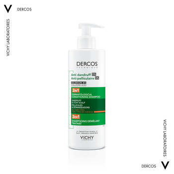 Vichy Dercos DS, szampon przeciwłupieżowy z odżywką 2w1, 390 ml