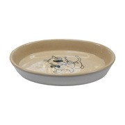 Nobby, owalna miska ceramiczna dla kota, kremowo-beżowa, 120 ml, 1 szt.
