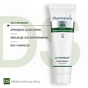 Pharmaceris DS Octopirox, kojący krem do twarzy, SPF 15, 30 ml