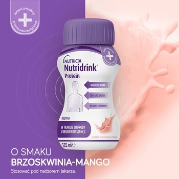 Zestaw 2x Nutridrink Protein, płyn o smaku brzoskwinia-mango, 4 x 125 ml