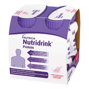 Nutridrink Protein, płyn o smaku truskawkowym, 4 x 125 ml