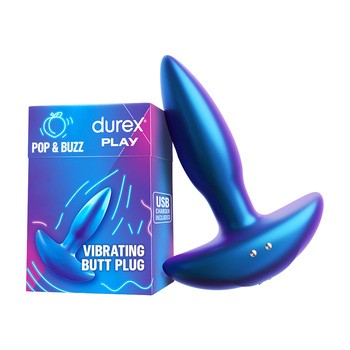 Durex Play Vibrating Butt, wibrująca zatyczka analna, 1 szt.