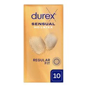 Durex Sensual No Latex, prezerwatywy nielateksowe, 10 szt.