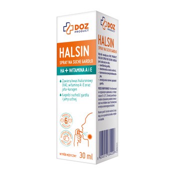 DOZ Product, Halsin, spray na suche gardło, 30 ml