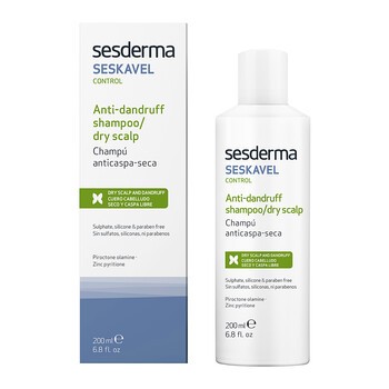 Sesderma Seskavel, szampon przeciwłupieżowy na łupież suchy, 200 ml