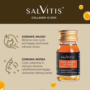 Zestaw Salvitis Collagen, kolagen do picia, płyn, 30 ml x 15 szt.