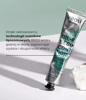 Veoli Botanica Oil-Free Sebum Control Moisturizer, krem hydrożelowy na dzień, 50 ml