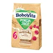 BoboVita Porcja Zbóż, delikatna mleczna owsianka z ryżem malina-banan, 6 m+, 210 g