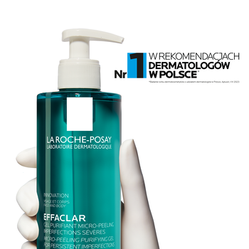 La Roche-Posay Effaclar, Micro-peeling żel mikrozłuszczający oczyszczający do twarzy i ciała, 400 ml