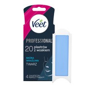 Veet Easy-Gelwax, plastry z woskiem, skóra wrażliwa, 20 szt.