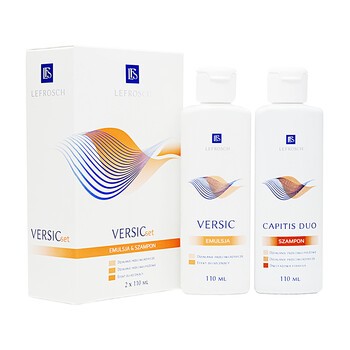 Versic Set, Capitis Duo, szampon, 110 ml + Versic, emulsja, 110 ml, łupież pstry, 1 opakowanie
