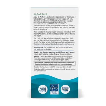 Nordic Naturals Algae DHA 500 mg, kapsułki, 60 szt.