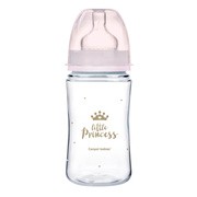 Canpol babies Easy Start Royal Baby, butelka szeroka, antykolkowa, różowa, 240 ml, 1 szt.