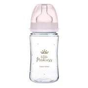Canpol babies Easy Start Royal Baby, butelka szeroka, antykolkowa, różowa, 240 ml, 1 szt.