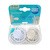 Canpol Babies, smoczek silikonowy DentalAir 0-6 m symetryczny, kremowy, 2 szt.
